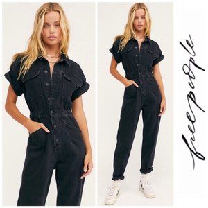 Free People Marci Coverall - Large - Black